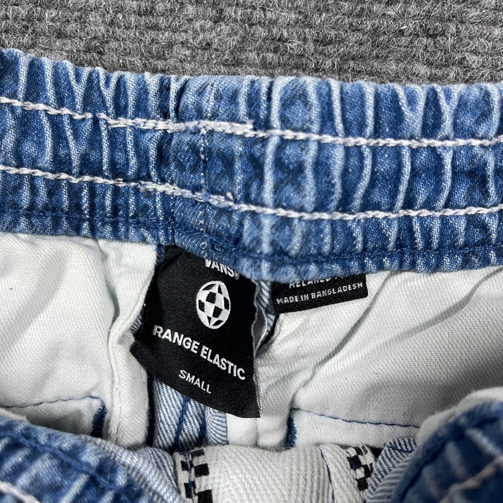 Vans Range Elastic Drawstring Mended Check Crop P… - image 3